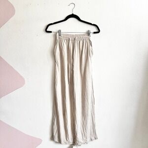 Cotton:On Women's Linen Pants Cream Sz 2 Coastal Vacation Minimalist‎